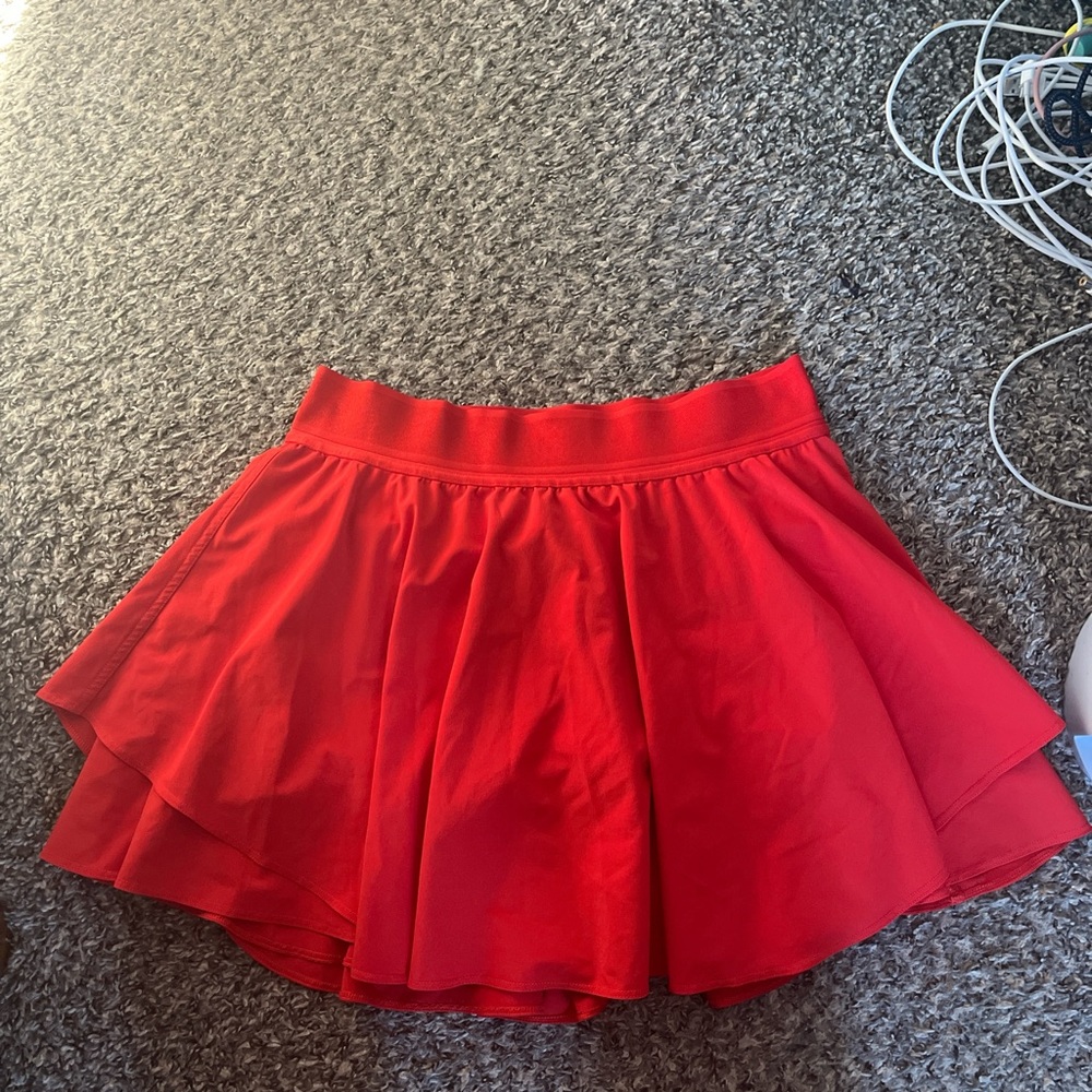Lululemon Athletica Vibrant Red Mini Skirt